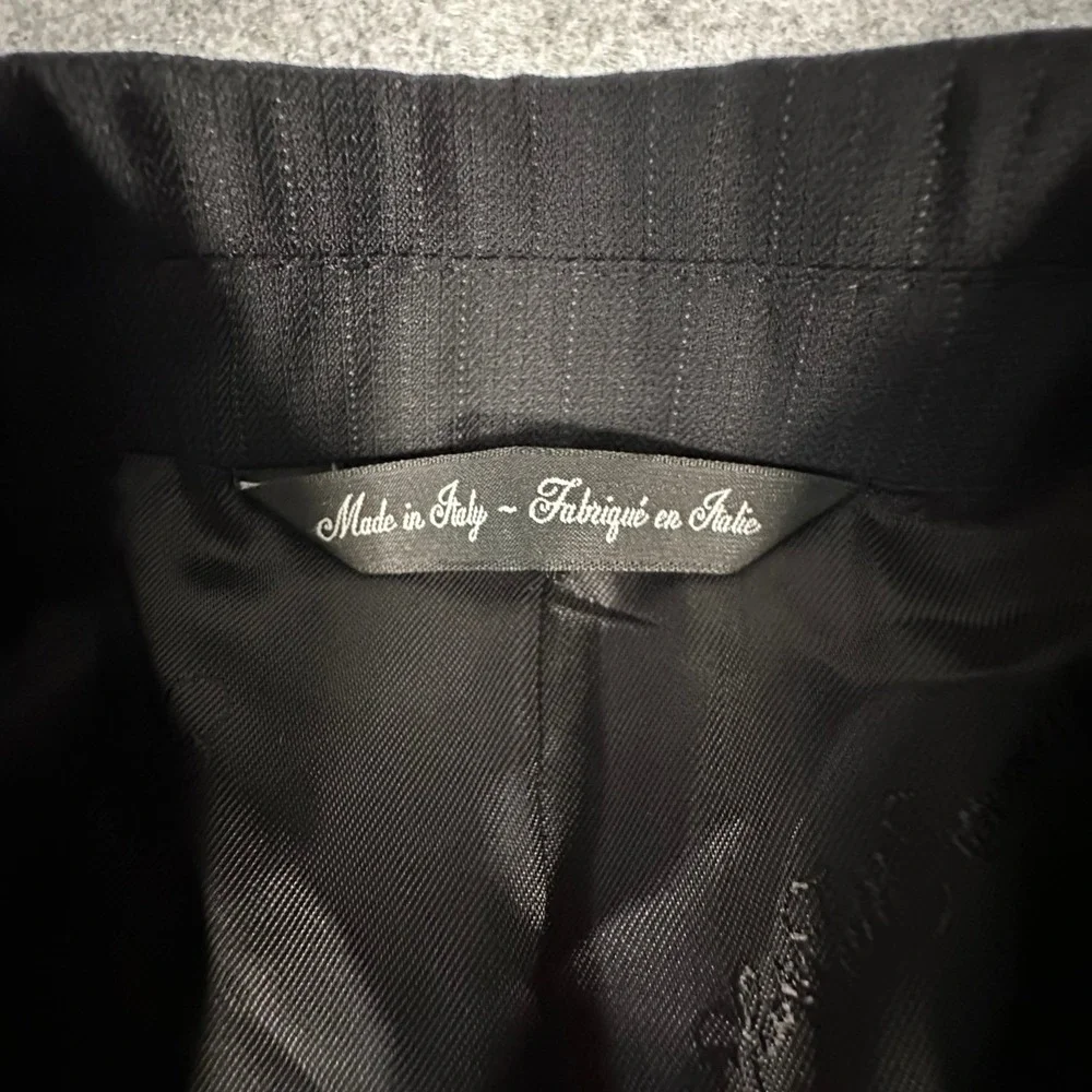 Ermenegildo Zegna Saks Fifth Avenue Blazer Mens 38 Black Wool Slim Fit
